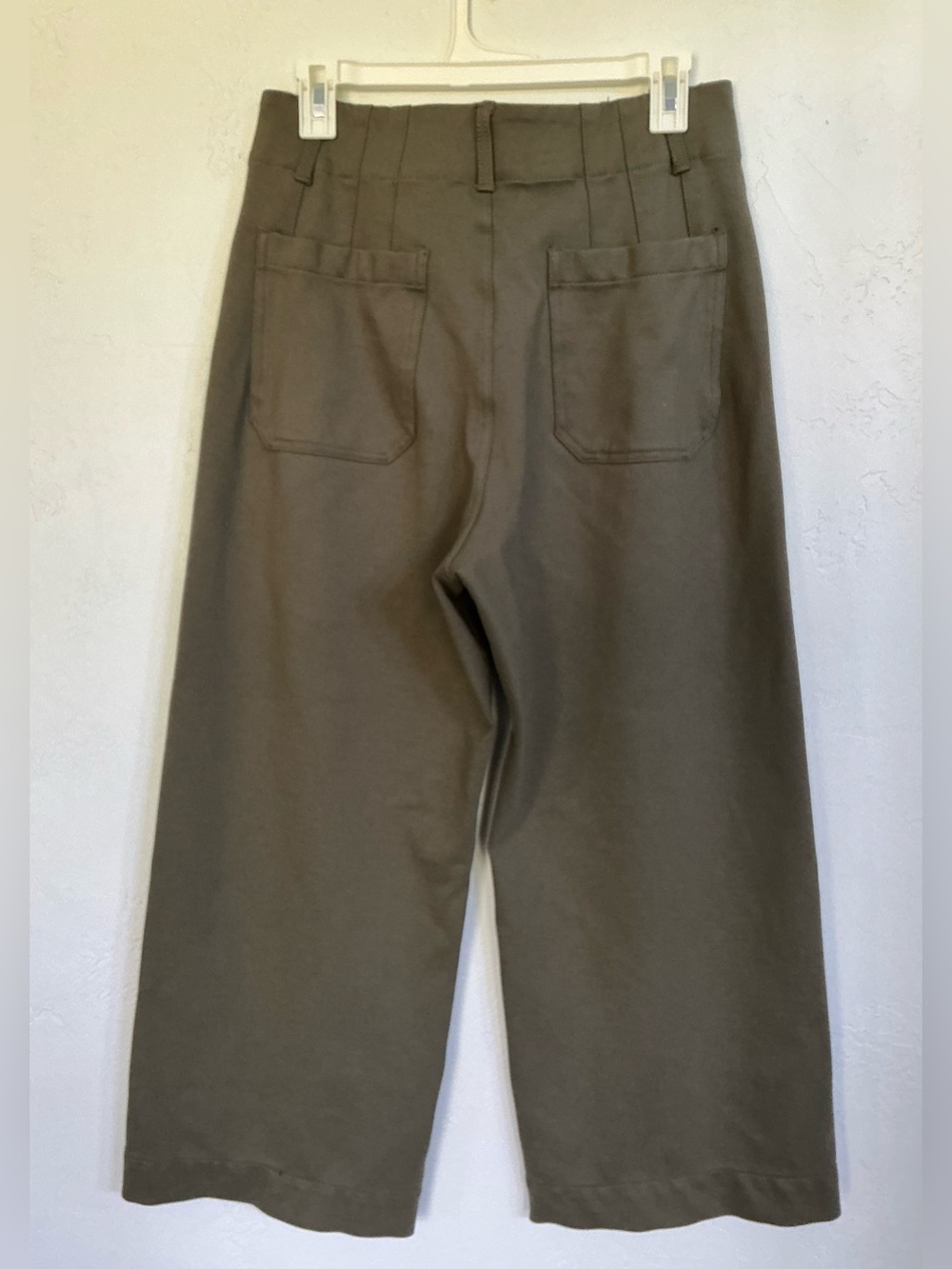 Anthropologie Maeve The Colette Wide-Leg Pants in Olive - Picture 5 of 9